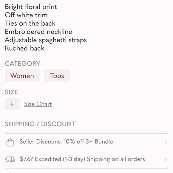 lulumari floral tank - Picture 8 of 8